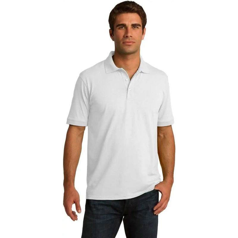 Port & Company KP55 Core Blend Jersey Knit Polo – White