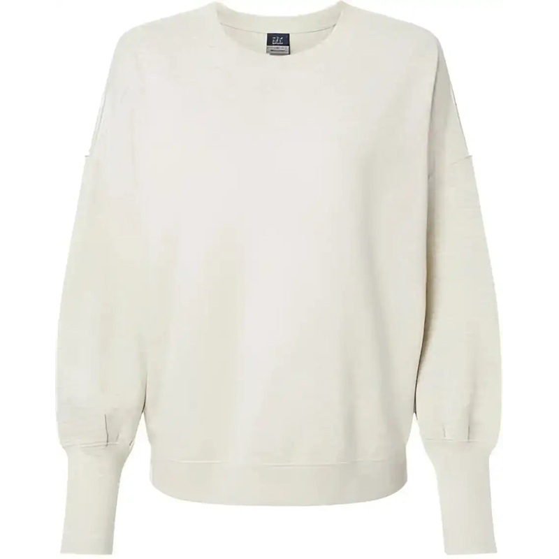 MV Sport W22712 Women’s Sueded Fleece Crewneck Sweatshirt – Oatmeal