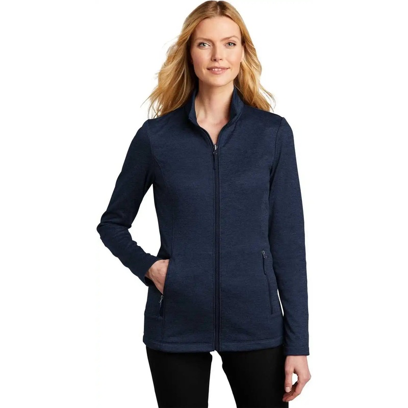 Port Authority L905 Ladies Collective Striated Fleece Jacket – River Blue Navy Heather