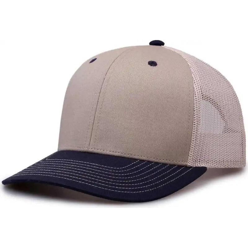 The Game GB452E Everyday Trucker Cap – Khaki/ Navy/ Stone
