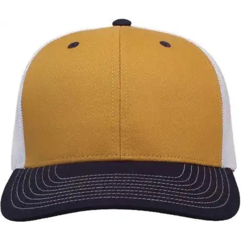 The Game GB452E Everyday Trucker Cap – Mustard Yellow/ Navy/ White