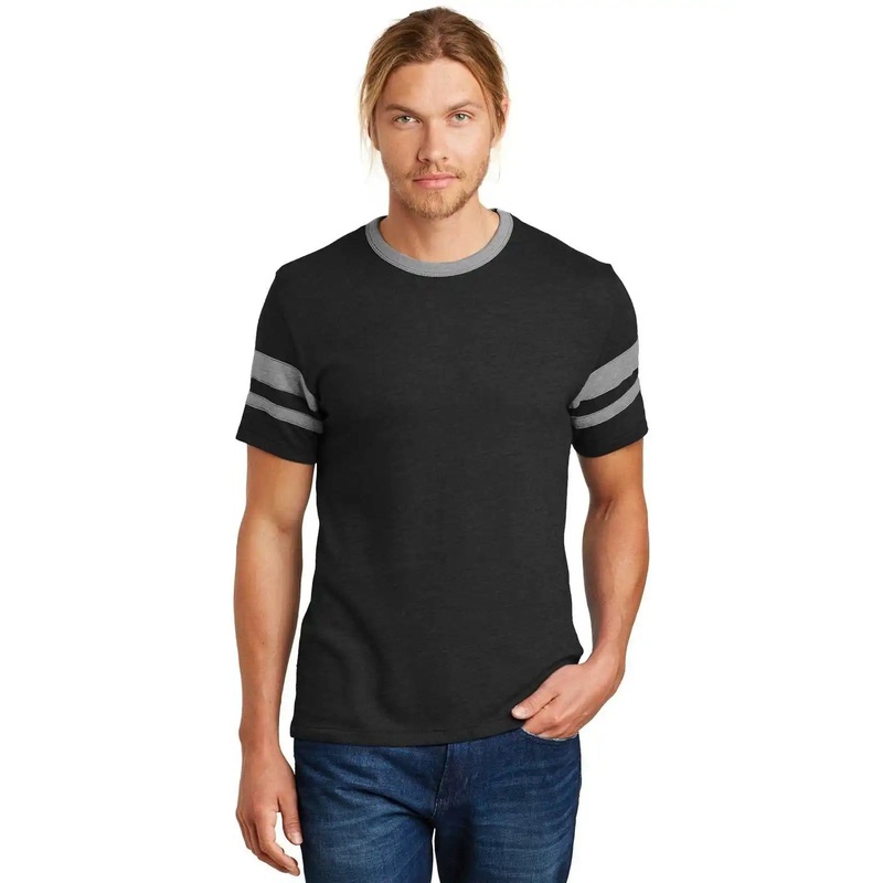 Alternative AA5055 Sideline Vintage 50/50 Tee – Black Smoke