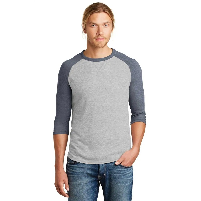 Alternative AA5055 Sideline Vintage 50/50 Tee – Silver Vintage Navy