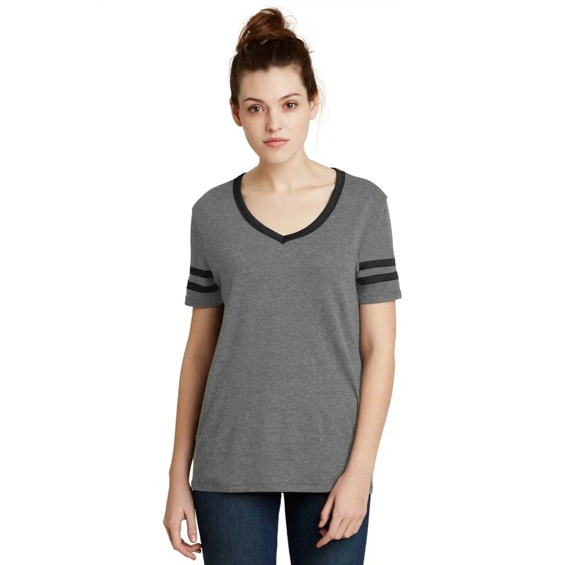 Alternative AA5058  Women’s Varsity Vintage 50/50 Tee – Vintage Coal Black