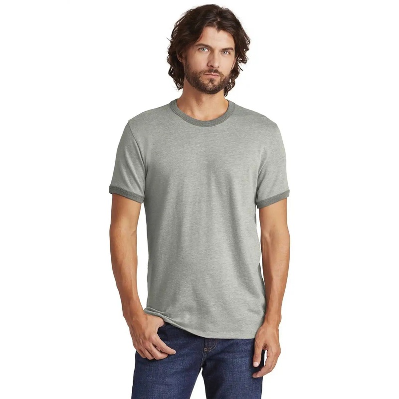 Alternative AA5103 The Keeper Vintage 50/50 Ringer Tee – Smoke Vintage Coal