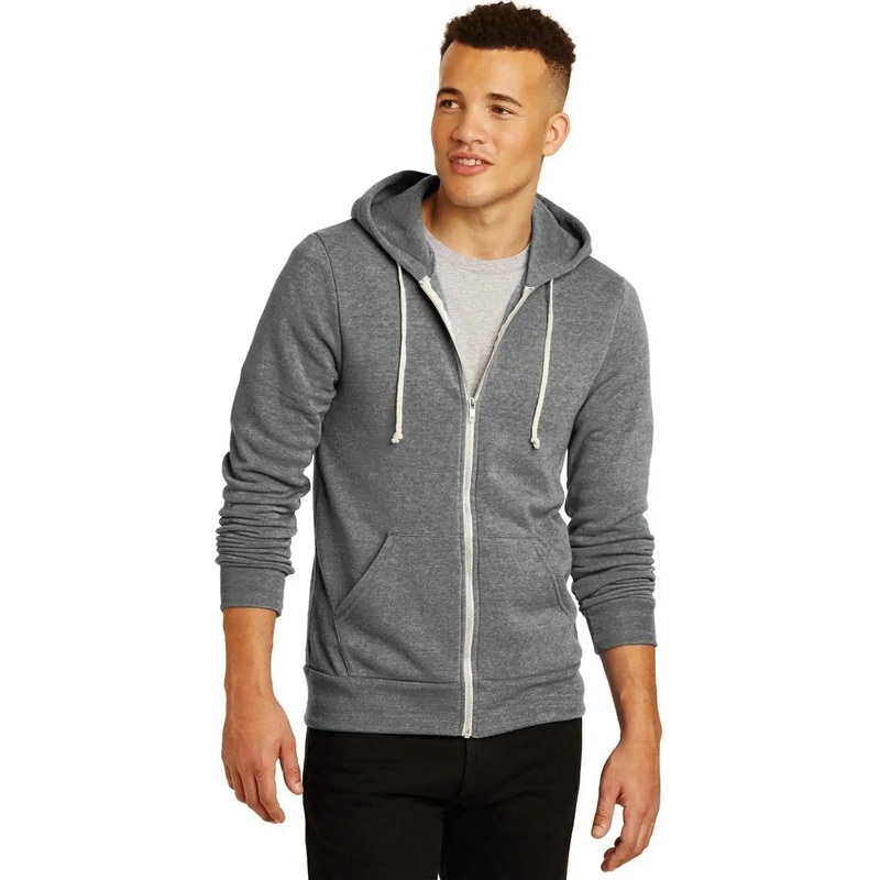 Alternative AA9590 Rocky Eco-Fleece Zip Hoodie – Eco Gray