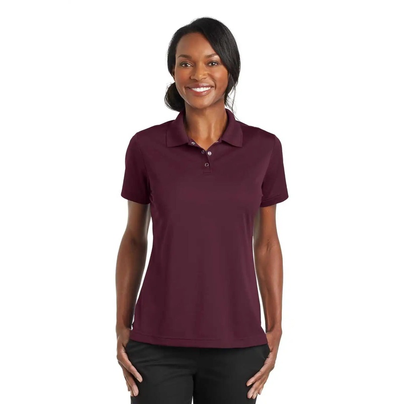 CornerStone CS422 Ladies Micropique Gripper Polo – Maroon