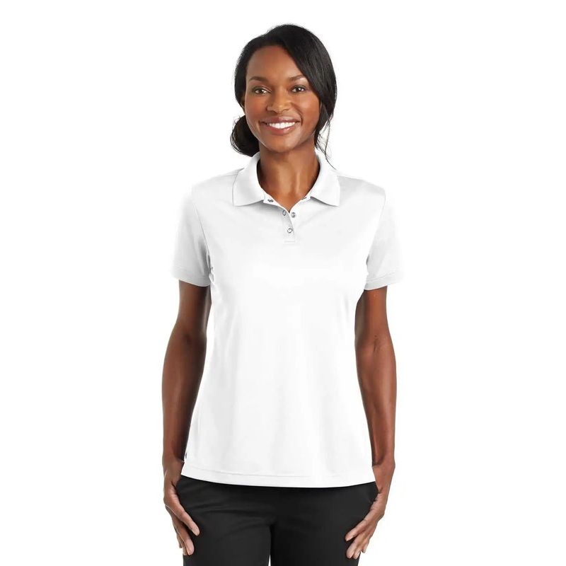 CornerStone CS422 Ladies Micropique Gripper Polo – White