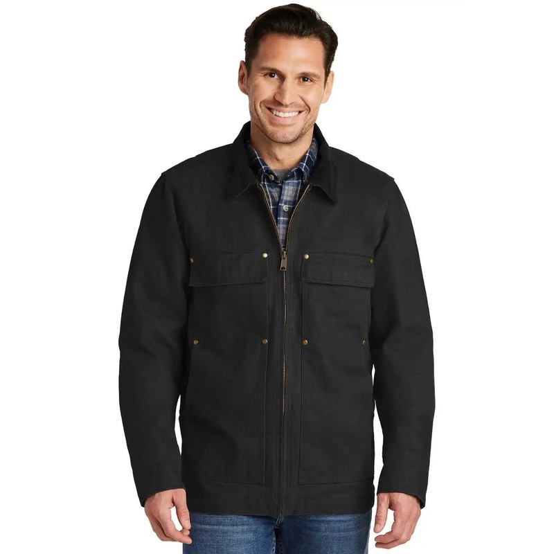 CornerStone CSJ50 Washed Duck Cloth Chore Coat – Black
