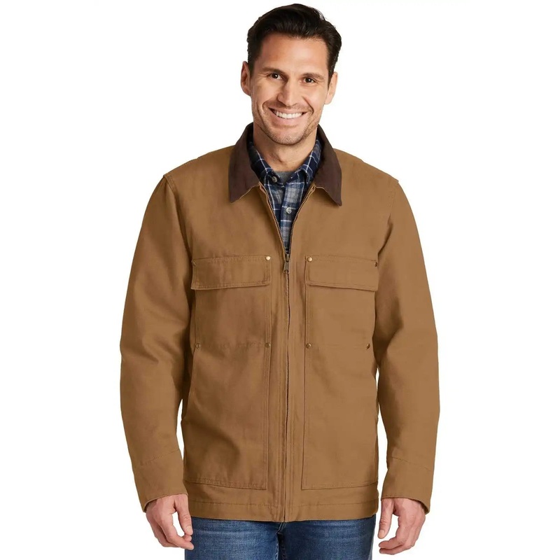 CornerStone CSJ50 Washed Duck Cloth Chore Coat – Duck Brown