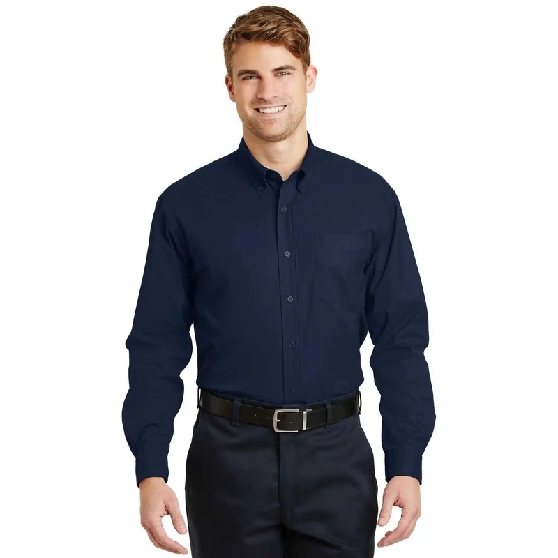 CornerStone SP17 Long Sleeve Superpro Twill Shirt – Navy