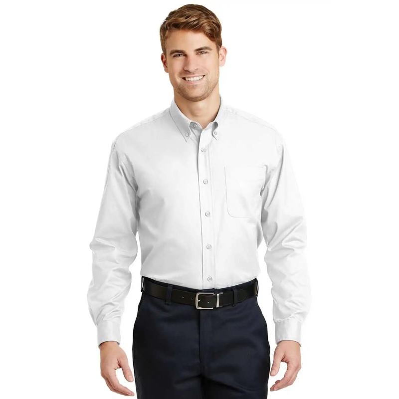 CornerStone SP17 Long Sleeve Superpro Twill Shirt – White