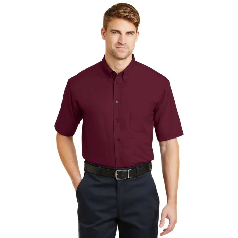 CornerStone SP18 Short Sleeve Superpro Twill Shirt – Burgundy