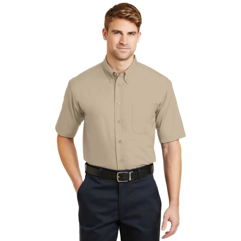 CornerStone SP18 Short Sleeve Superpro Twill Shirt – Stone
