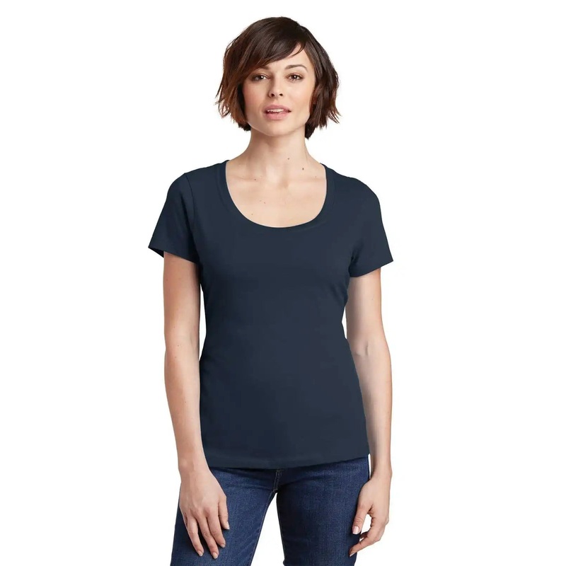 District DM106L Women’s Perfect Weight Scoop Tee – New Navy