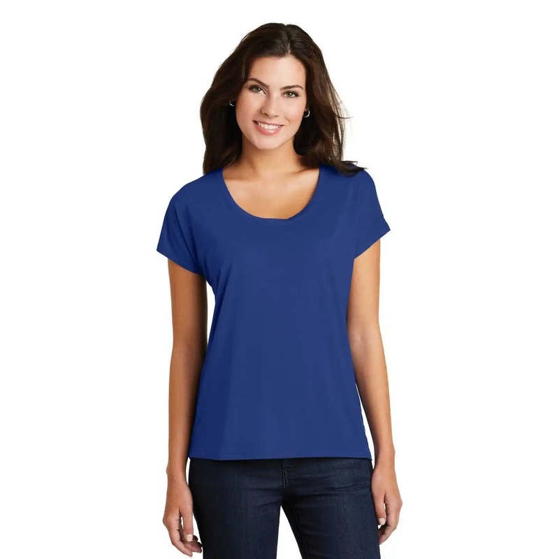 District DM412 Women’s Drapey Dolman Tee – Deep Royal