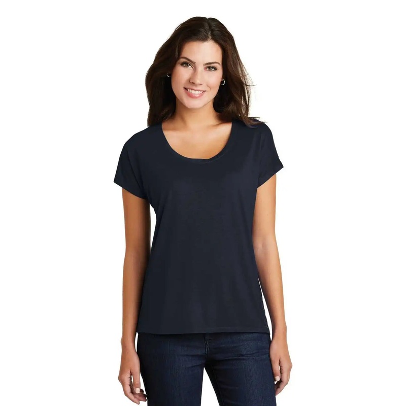 District DM412 Women’s Drapey Dolman Tee – New Navy