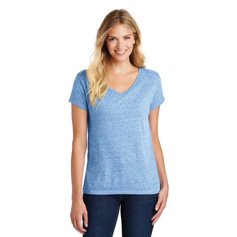 District DM465A Women’s Astro V-Neck Tee – Royal Astro