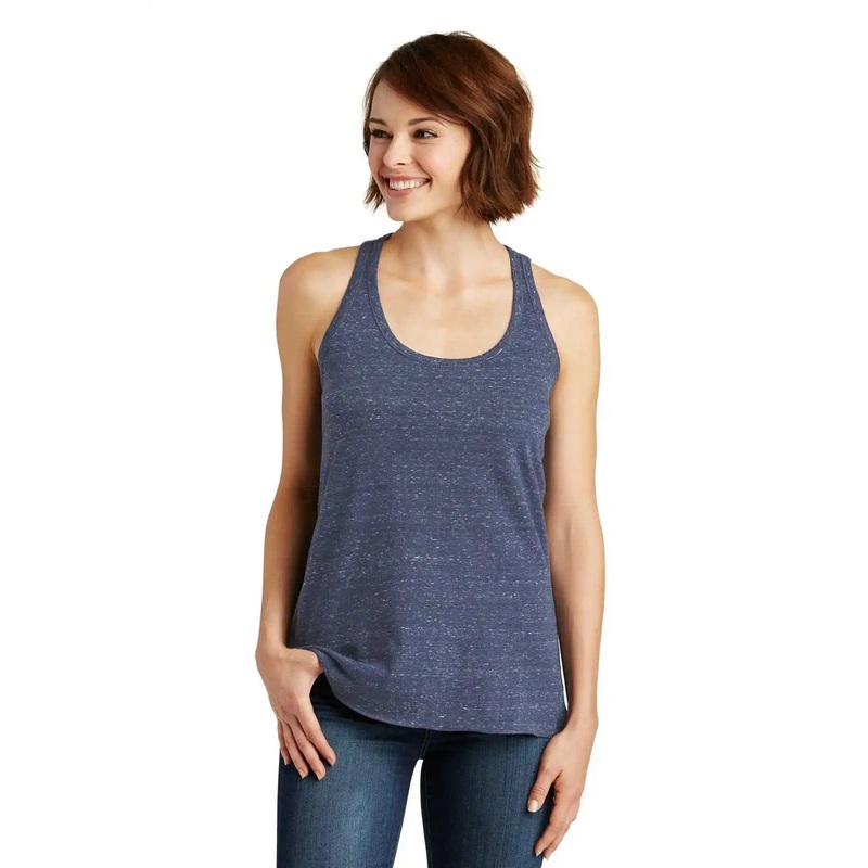 District DM466 Women’s Cosmic Twist Back Tank – Navy Royal Cosmic