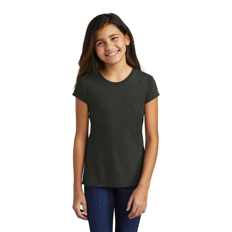 District DT130YG Girls Perfect Tri Tee – Black Frost