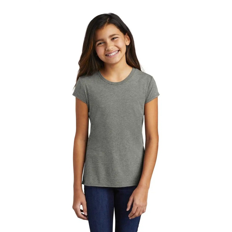 District DT130YG Girls Perfect Tri Tee – Gray Frost