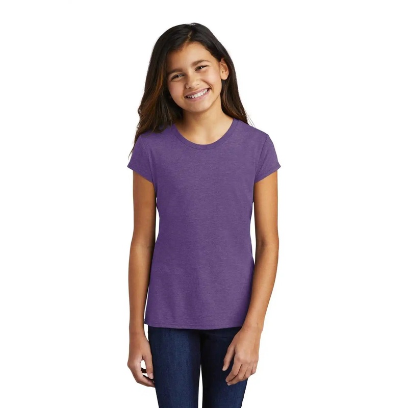 District DT130YG Girls Perfect Tri Tee – Purple Frost
