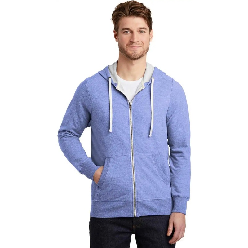 District DT356 Perfect Tri French Terry Full-Zip Hoodie – Maritime Frost