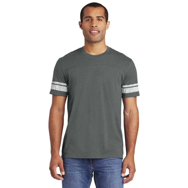 District DT376 Game Tee – Heathered Charcoal White