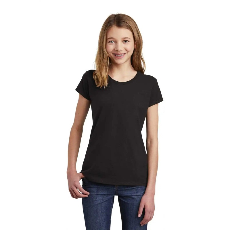 District DT6001YG Girls Very Important Tee – Black