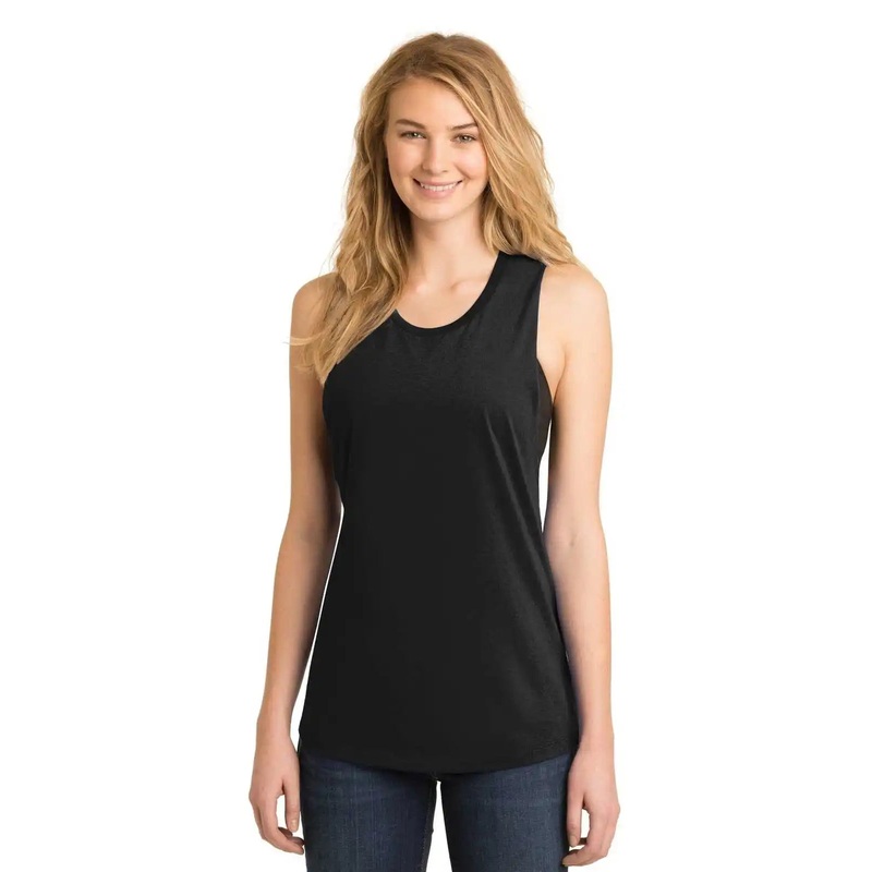 District DT6301 Women’s Fitted V.I.T. Festival Tank – Black