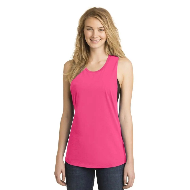 District DT6301 Women’s Fitted V.I.T. Festival Tank – Dark Fuchsia
