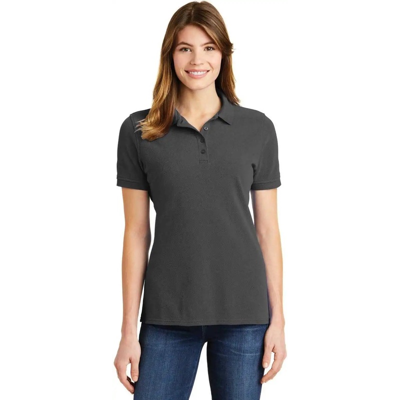 Port & Company LKP1500 Ladies Combed Ring Spun Pique Polo – Charcoal