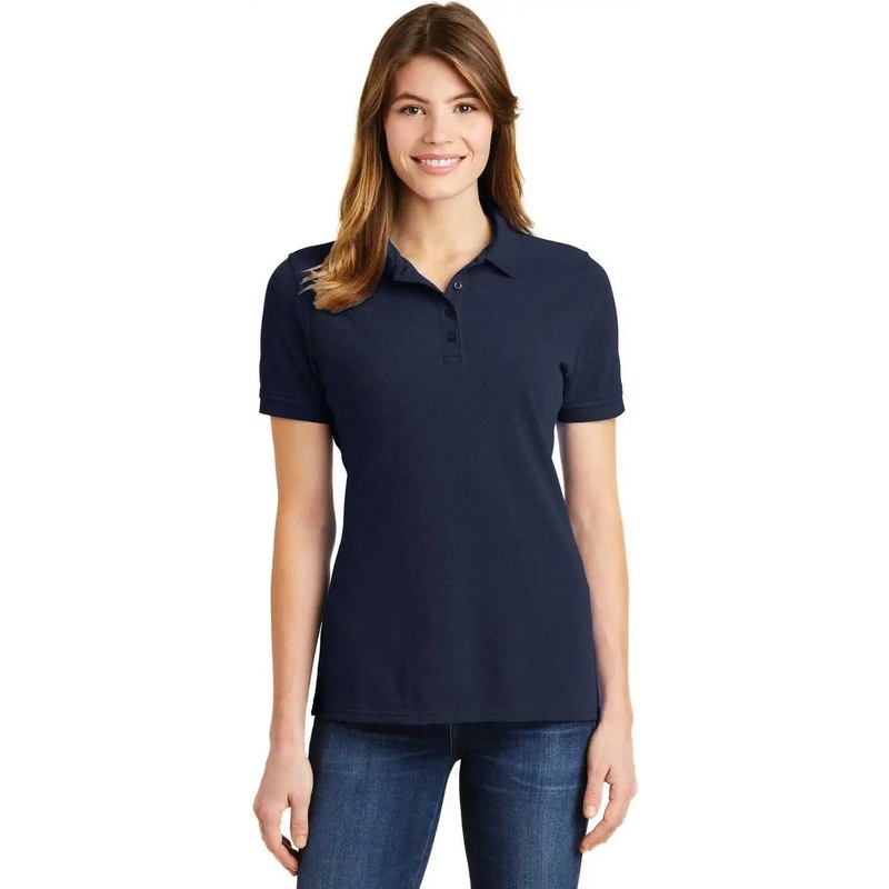 Port & Company LKP1500 Ladies Combed Ring Spun Pique Polo – Deep Navy