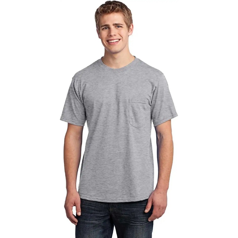 Port & Company USA100P All-American Pocket Tee – Athletic Heather