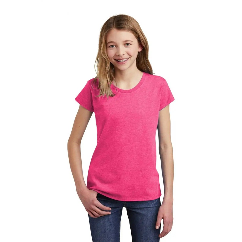 District DT6001YG Girls Very Important Tee – Fuchsia Frost