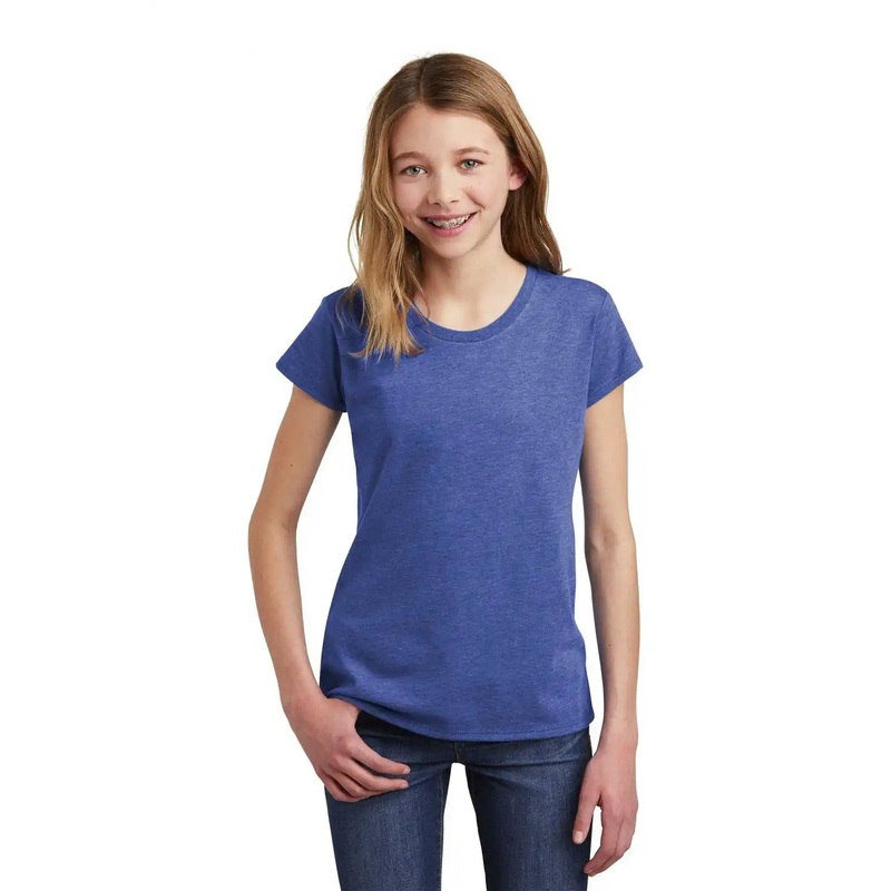 District DT6001YG Girls Very Important Tee – Royal Frost
