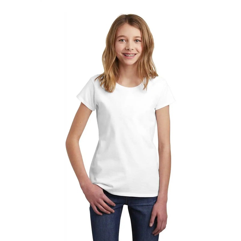 District DT6001YG Girls Very Important Tee – White
