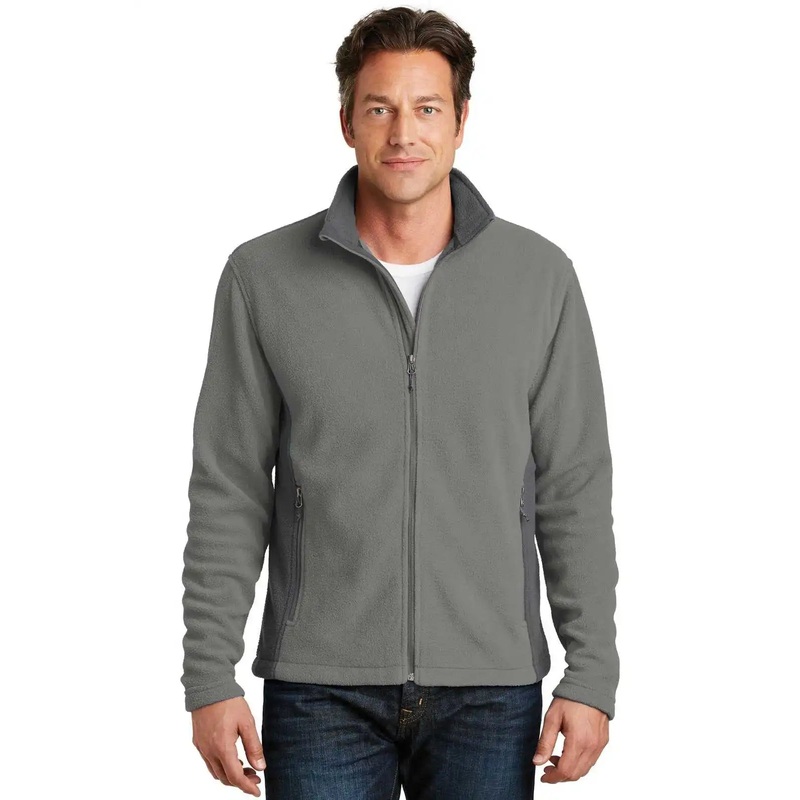 Port Authority F216 Colorblock Value Fleece Jacket – Deep Smoke Battleship Gray