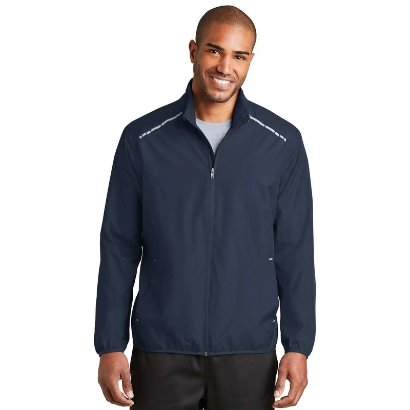 Port Authority J345 Zephyr Reflective Hit Full-Zip Jacket – Dress Blue Navy