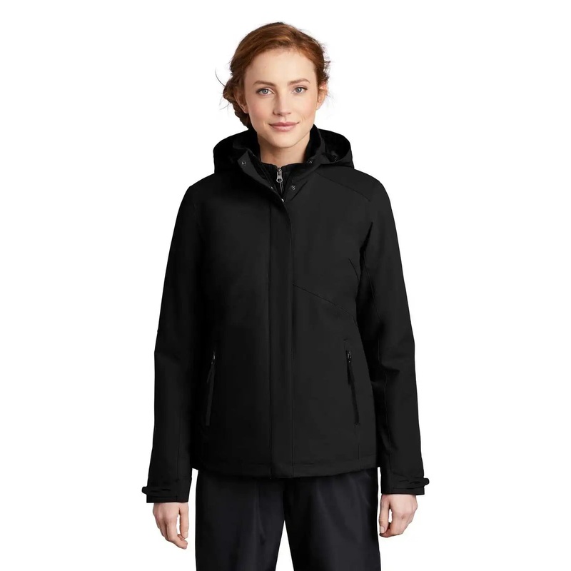 Port Authority L405 Ladies Insulated Waterproof Tech Jacket – Deep Black