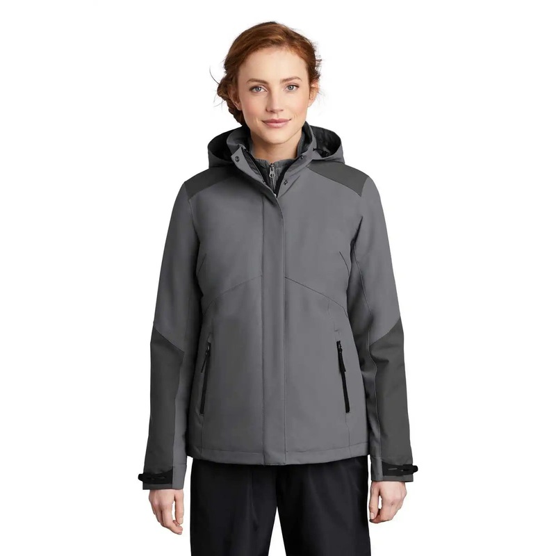 Port Authority L405 Ladies Insulated Waterproof Tech Jacket – Shadow Gray Storm Gray