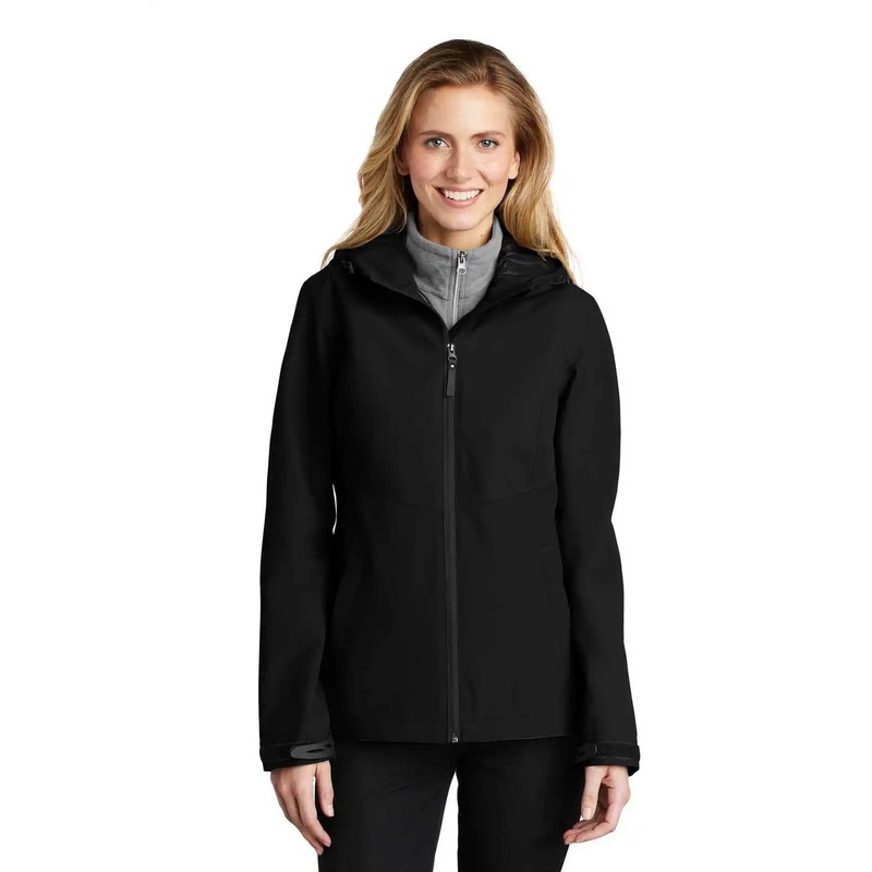 Port Authority L406 Ladies Tech Rain Jacket – Deep Black