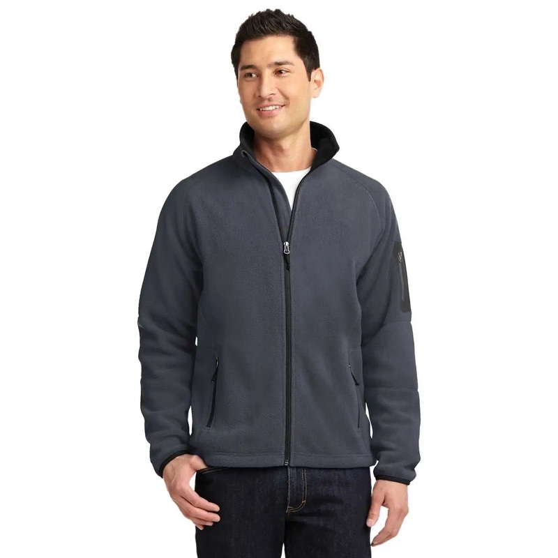 Port Authority F229 Enhanced Value Fleece Full-Zip Jacket – Battleship Gray Black