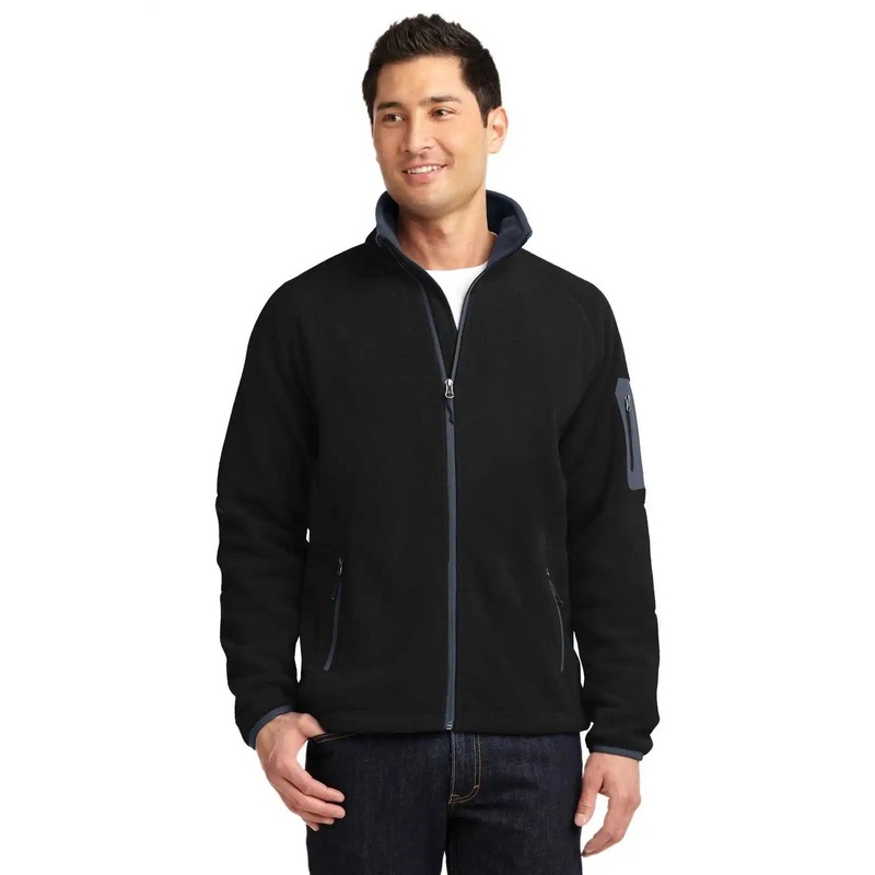 Port Authority F229 Enhanced Value Fleece Full-Zip Jacket – Black Battleship Gray