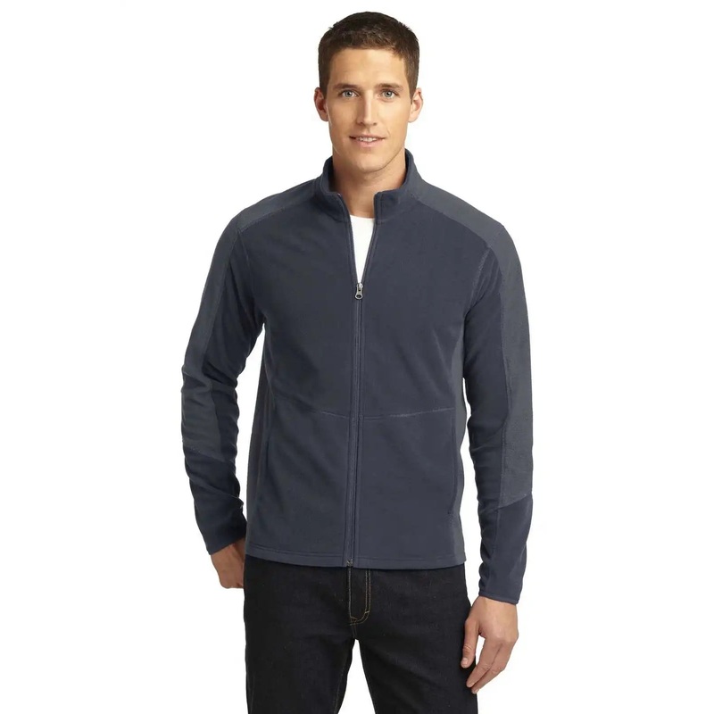 Port Authority F230 Colorblock Microfleece Jacket – Battleship Gray Pearl Gray