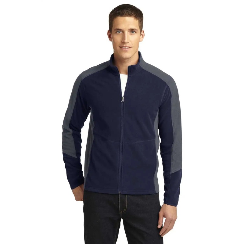 Port Authority F230 Colorblock Microfleece Jacket – True Navy Pearl Gray