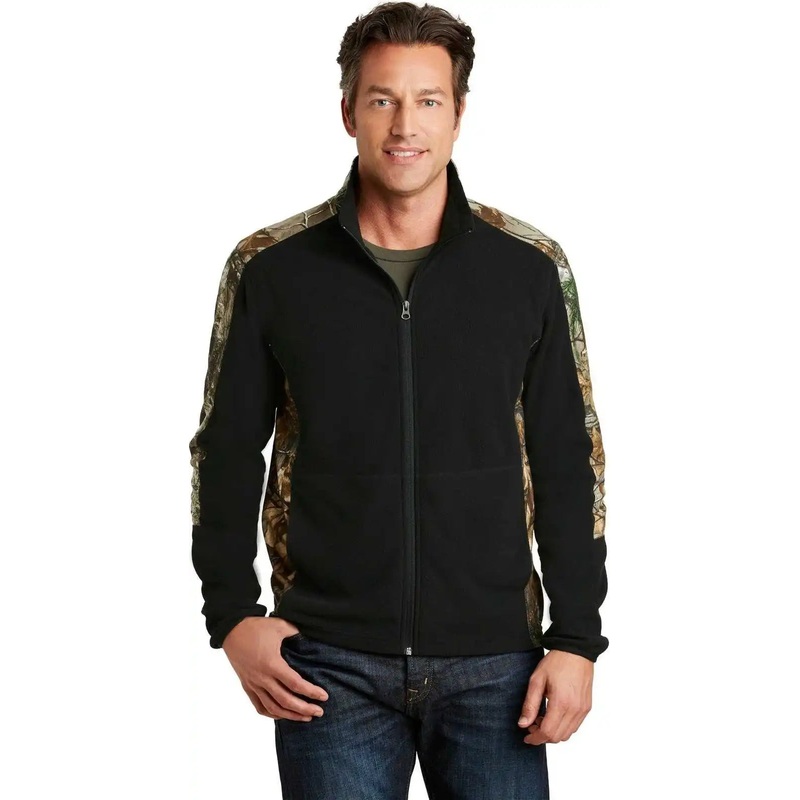 Port Authority F230C Camouflage Microfleece Full-Zip Jacket – Black Realtree Xtra