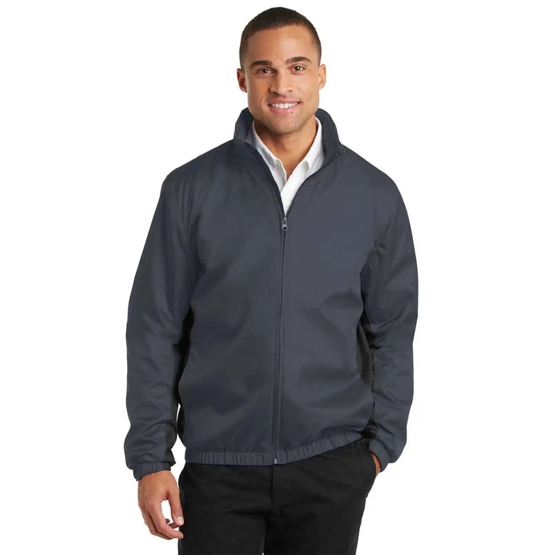 Port Authority J330 Core Colorblock Wind Jacket – Battleship Gray Black