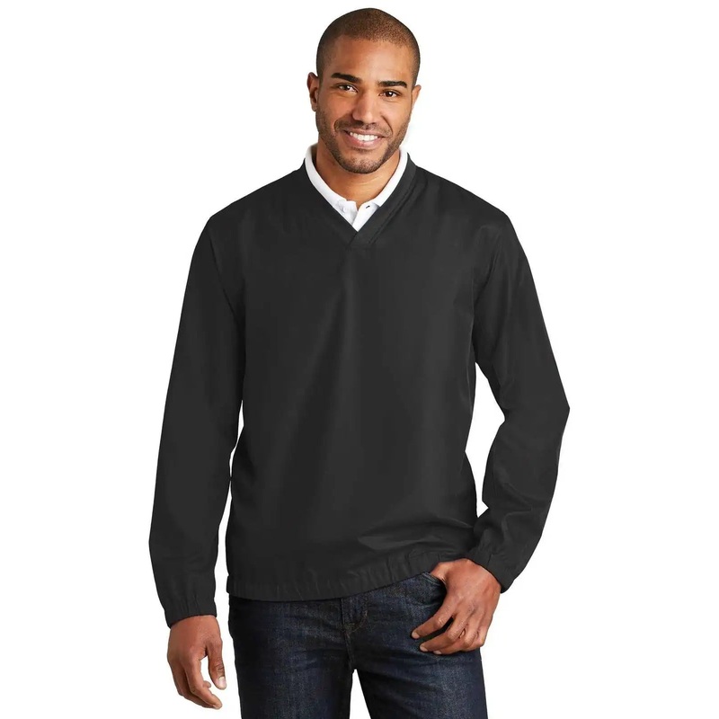 Port Authority J342 Zephyr V-Neck Pullover – Black