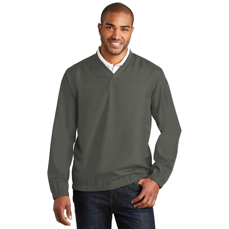 Port Authority J342 Zephyr V-Neck Pullover – Gray Steel
